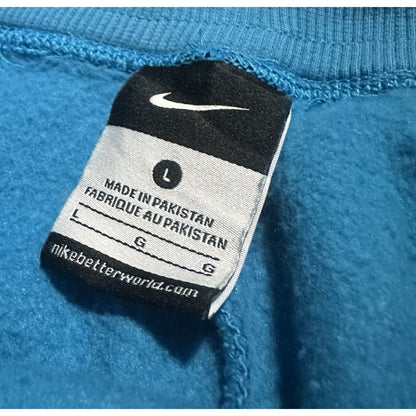 Y2K NIKE LIGHT BLUE BAGGY SWEATS SWEATPANTS SZ L PANTS LOUNGE WIDE LEG SWOOSH Yesterday's Fits Clothing Fashion Vintage Streetwear Fashion Item