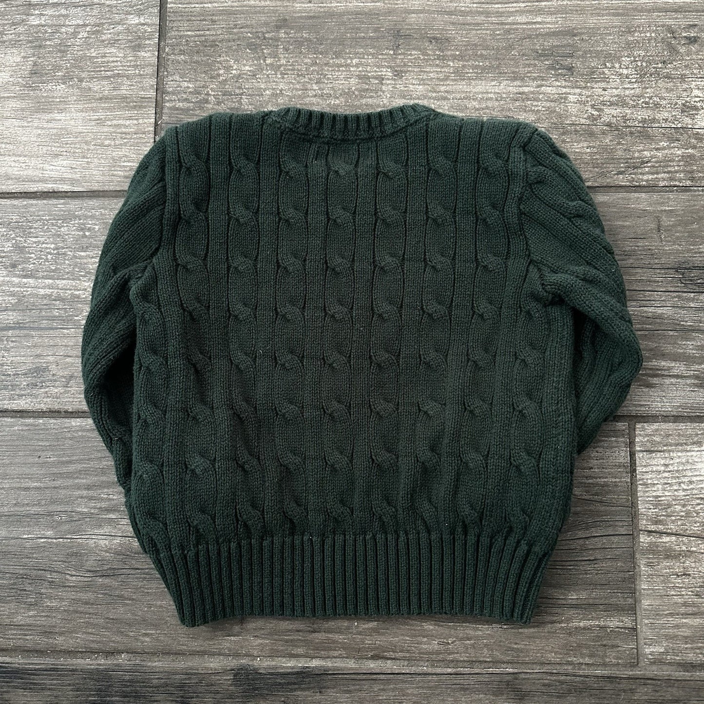 POLO RALPH LAUREN GREEN KNIT SWEATER BABY 24M 24-MOS GREEN PULLOVER Yesterday's Fits Clothing Fashion Vintage Streetwear Fashion Item
