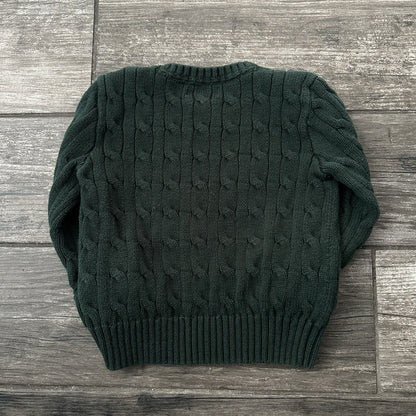 POLO RALPH LAUREN GREEN KNIT SWEATER BABY 24M 24-MOS GREEN PULLOVER Yesterday's Fits Clothing Fashion Vintage Streetwear Fashion Item