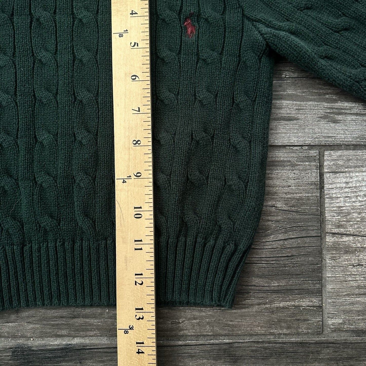 POLO RALPH LAUREN GREEN KNIT SWEATER BABY 24M 24-MOS GREEN PULLOVER Yesterday's Fits Clothing Fashion Vintage Streetwear Fashion Item