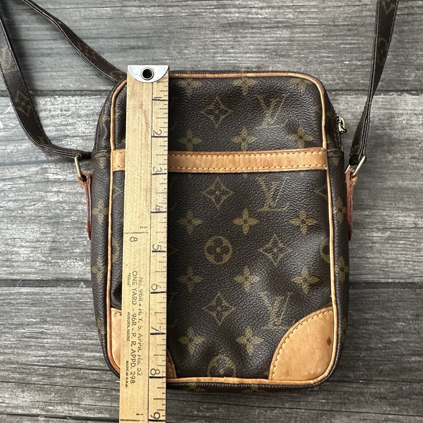 VTG 2000 LOUIS VUITTON DANUBE LEATHER SHOULDER SIDE BAG PURSE BROWN Y2K AOP Louis Vuitton Clothing Fashion Vintage Streetwear Fashion Item