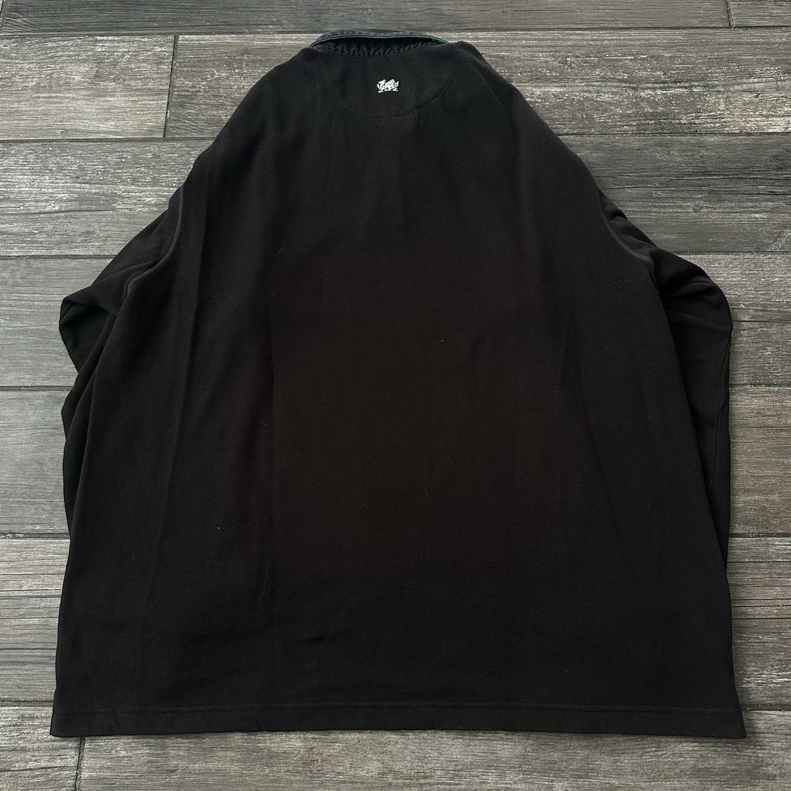 2002 REEBOK WALES RUGBY BLACK JERSEY LONG SLEEVE SHIRT SZ L WRU CYMRU Yesterday's Fits Clothing Fashion Vintage Streetwear Fashion Item