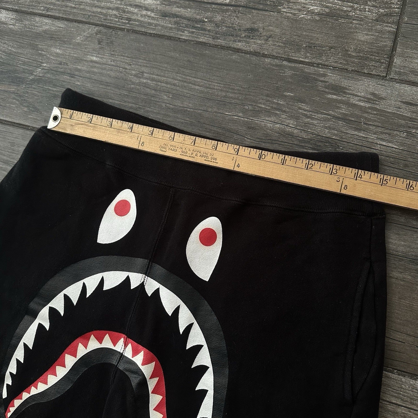 A BATHING APE BAPE BLACK COTTON SHARK FACE SWEAT SHORTS HEAVYWEIGHT CAMO SZ S A Bathing Ape Clothing Fashion Vintage Streetwear Fashion Item