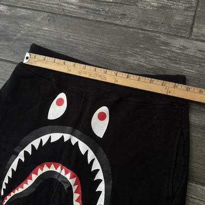 A BATHING APE BAPE BLACK COTTON SHARK FACE SWEAT SHORTS HEAVYWEIGHT CAMO SZ S A Bathing Ape Clothing Fashion Vintage Streetwear Fashion Item