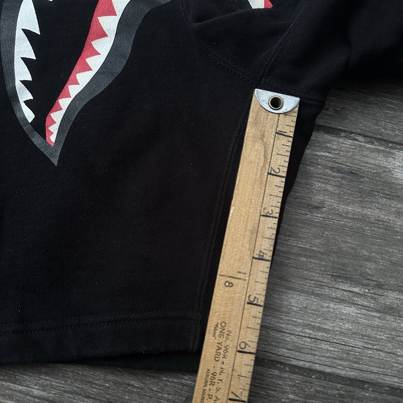 A BATHING APE BAPE BLACK COTTON SHARK FACE SWEAT SHORTS HEAVYWEIGHT CAMO SZ S A Bathing Ape Clothing Fashion Vintage Streetwear Fashion Item