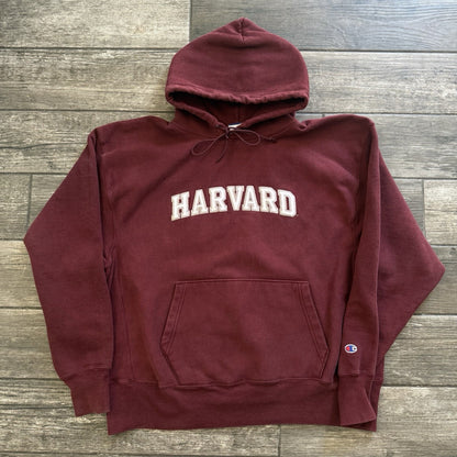 VTG 90'S HARVARD REVERSE WEAVE MAROON HOODIE SWEATSHIRT HEAVYWEIGHT SZ XL Yesterday's Fits Clothing Fashion Vintage Streetwear Fashion Item