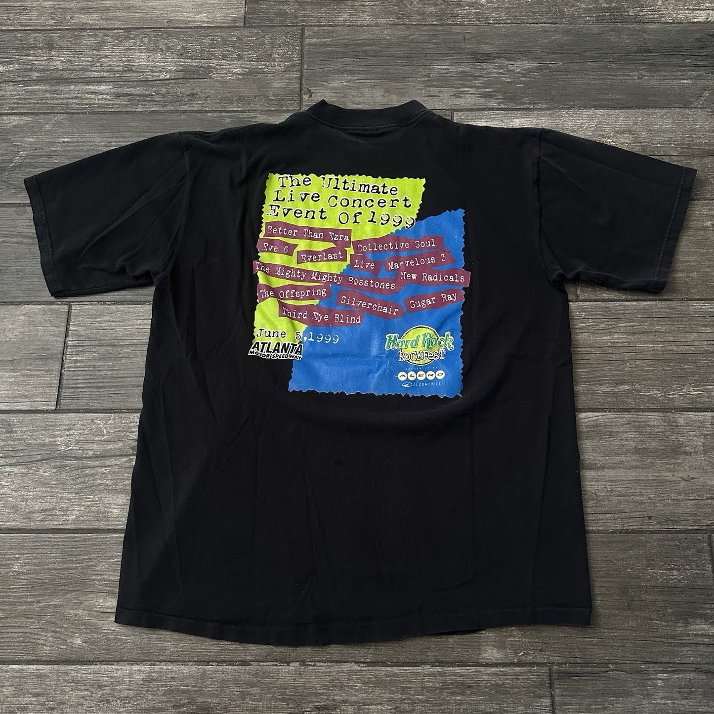 VTG 1999 HARD ROCK MUSIC FESTIVAL THE OFFSPRING SILVERCHAIR THIRD EYE BLIND XL Hard Rock Clothing Fashion Vintage Streetwear Fashion Item