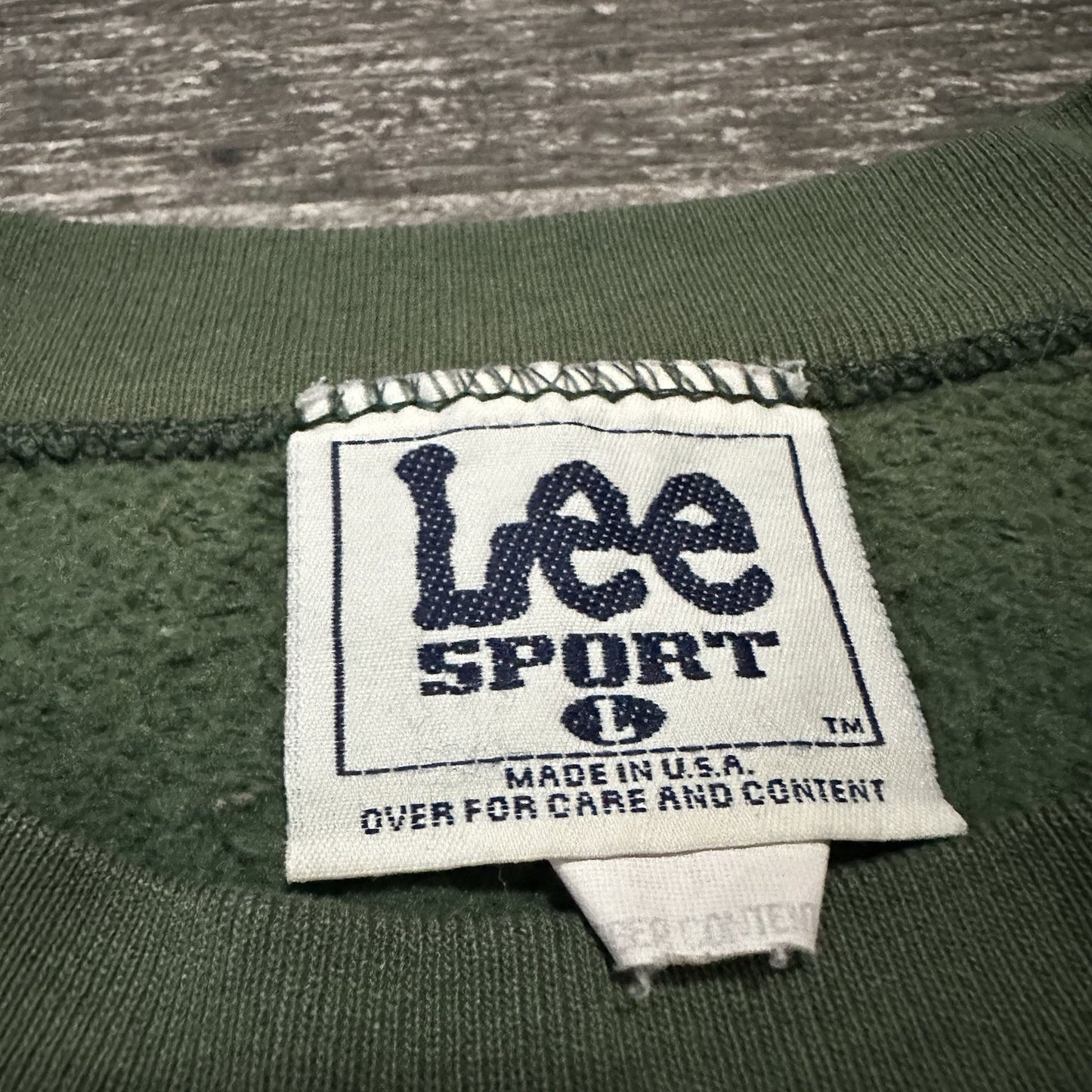 VTG 1999 LEE SPORT NEW YORK JETS FADED FOOTBALL GREEN SWEATSHIRT SZ L NFL USA Yesterday's Fits Clothing Fashion Vintage Streetwear Fashion Item