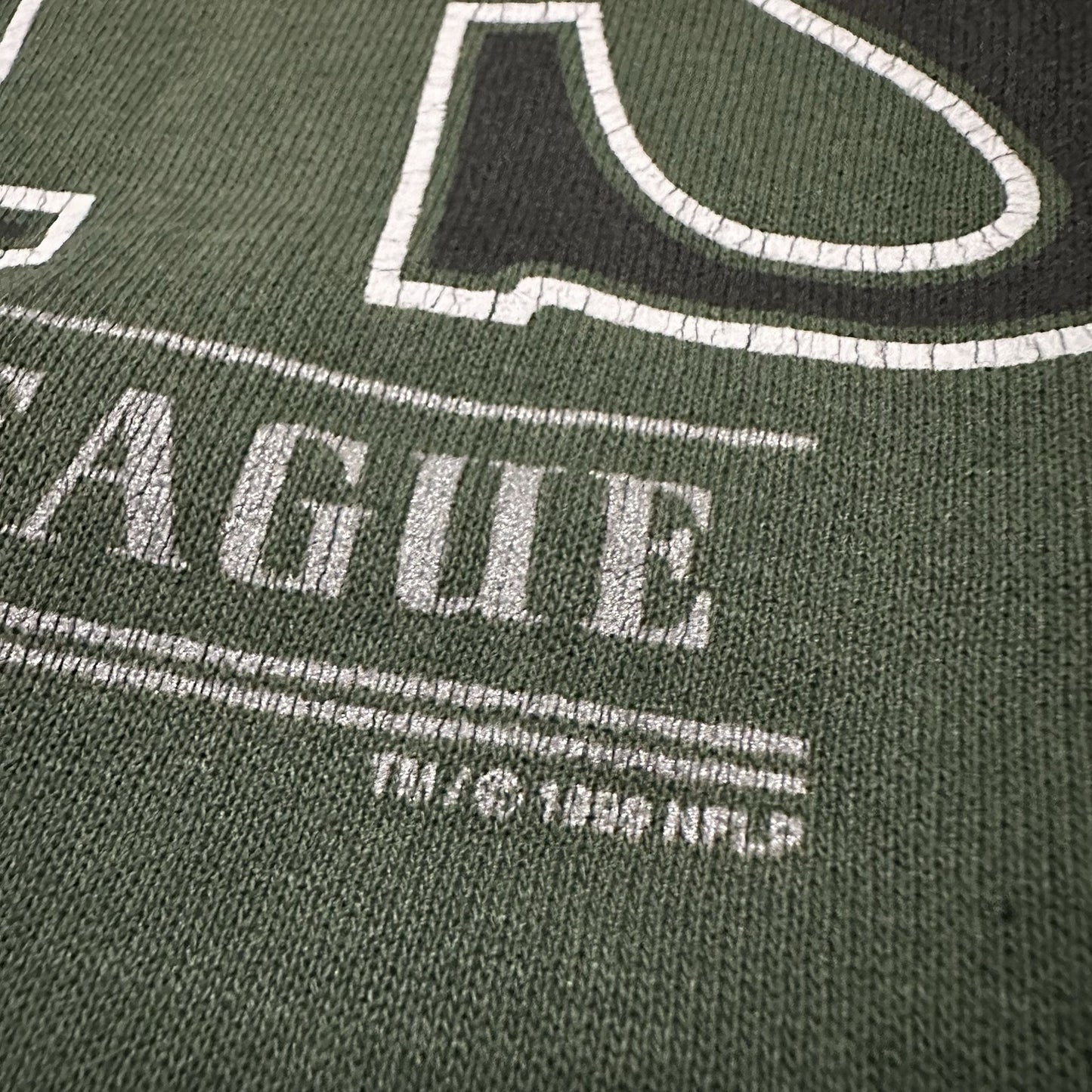 VTG 1999 LEE SPORT NEW YORK JETS FADED FOOTBALL GREEN SWEATSHIRT SZ L NFL USA Yesterday's Fits Clothing Fashion Vintage Streetwear Fashion Item