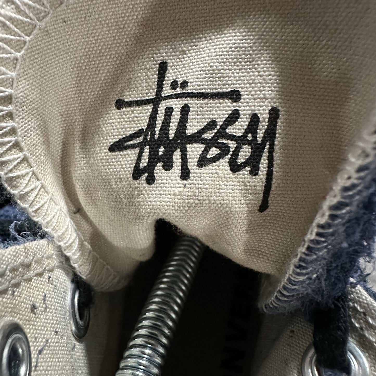 CONVERSE CUCK 70 HI STUSSY 8-BALL BLUE BLACK WHITE SZ 6 SNEAKERS NO BOX Yesterday's Fits Clothing Fashion Vintage Streetwear Fashion Item