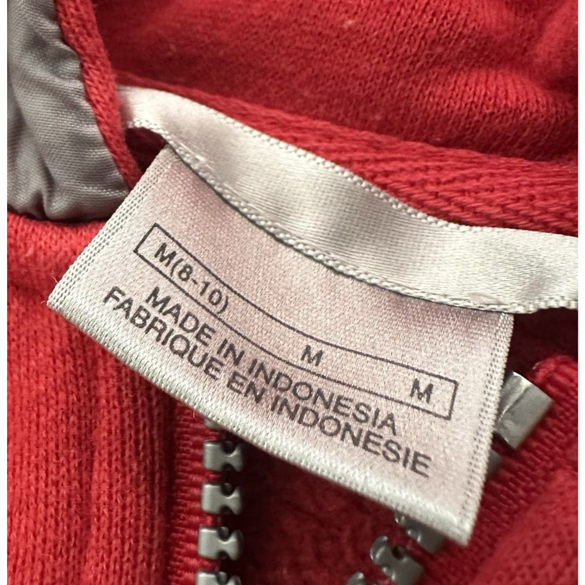 VTG NIKE PULLOVER RED GREY 1/2 SWEATSHIRT HOODIE SZ M KANGAROO POUCH Yesterday's Fits Clothing Fashion Vintage Streetwear Fashion Item