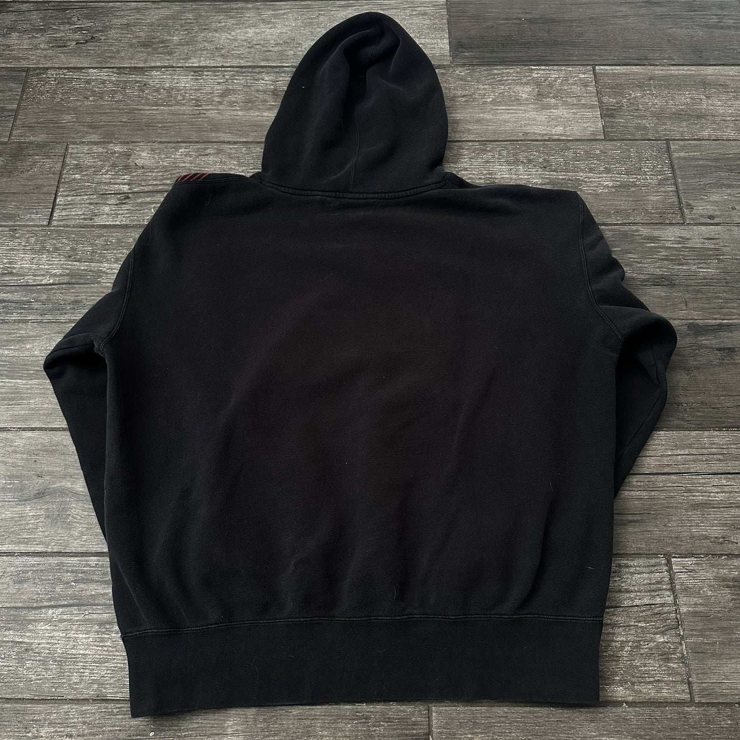 Y2K FOX RACING BLACK RED PULLOVER HOODIE SWEATSHIRT SZ 2XL DISTRESSED