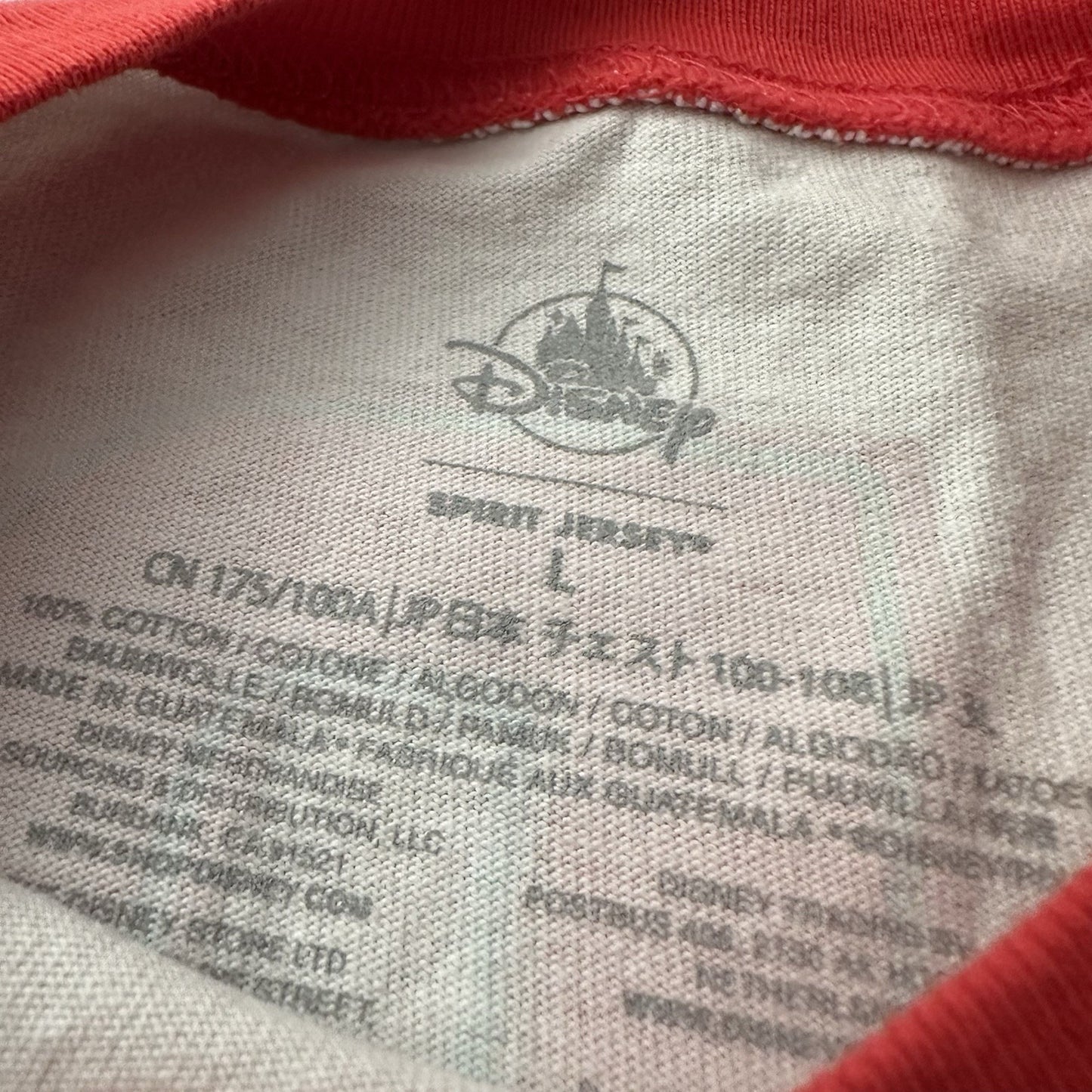 DISNEY SPIRIT JERSEY TOY STORY FORKY LONG SLEEVE SHIRT WHITE RED BLUE SZ L Yesterday's Fits Clothing Fashion Vintage Streetwear Fashion Item