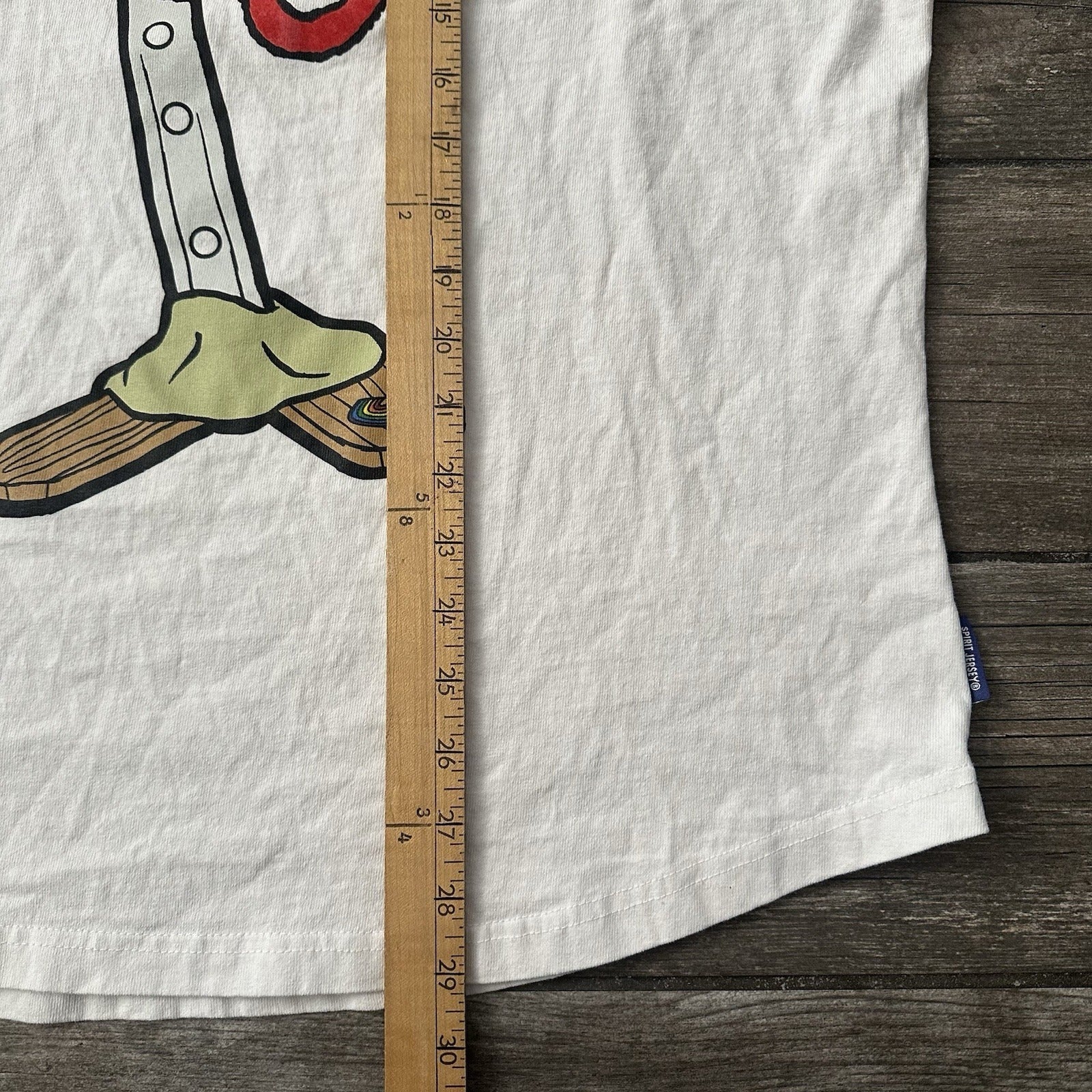 DISNEY SPIRIT JERSEY TOY STORY FORKY LONG SLEEVE SHIRT WHITE RED BLUE SZ L Yesterday's Fits Clothing Fashion Vintage Streetwear Fashion Item