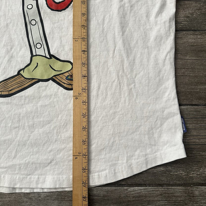 DISNEY SPIRIT JERSEY TOY STORY FORKY LONG SLEEVE SHIRT WHITE RED BLUE SZ L Yesterday's Fits Clothing Fashion Vintage Streetwear Fashion Item