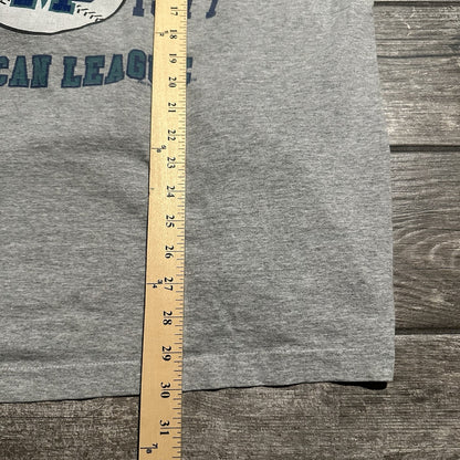 VTG 90s SEATTLE MARINERS GREY BASEBALL MLB SHIRT SZ XL LOGO Yesterday's Fits Clothing Fashion Vintage Streetwear Fashion Item