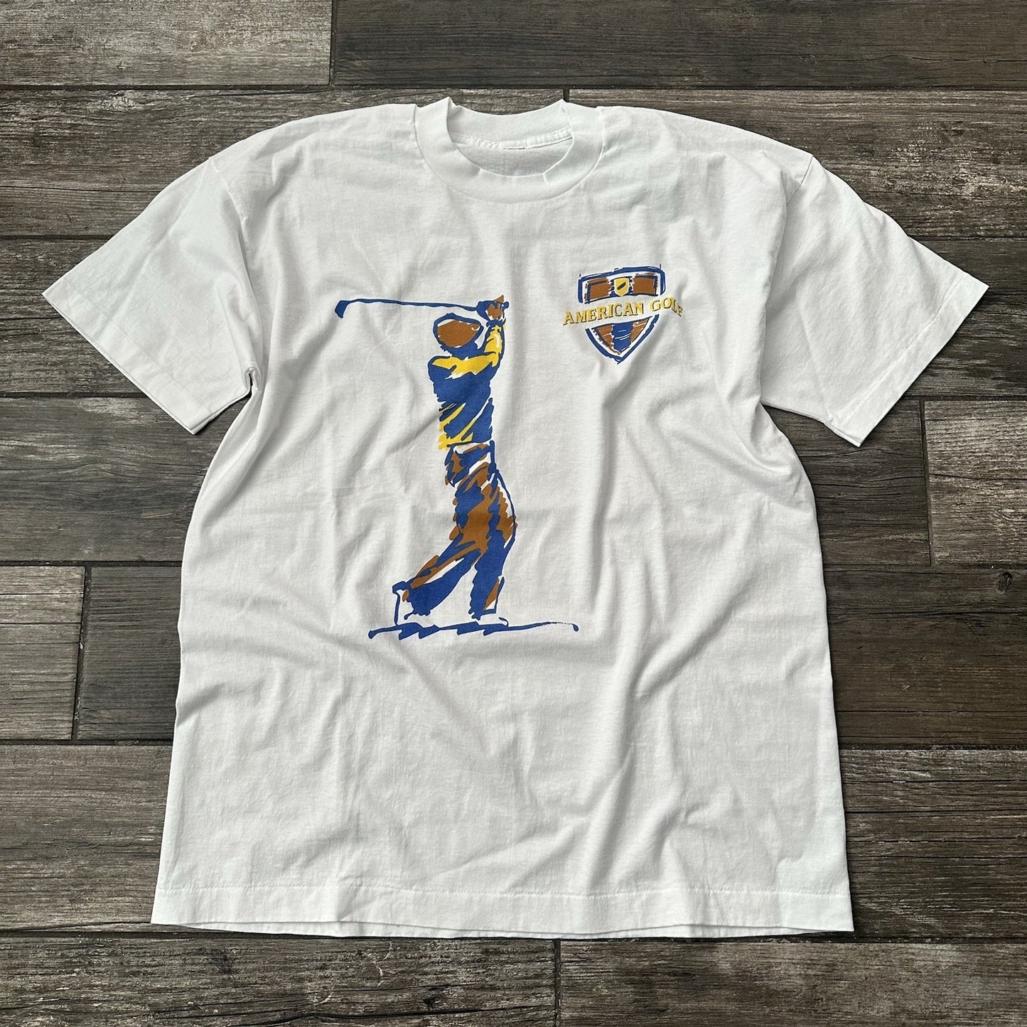 VTG AMERICAN GOLF WHITE CLASSIC GRAPHIC T-SHIRT PROMO SZ XL ART TEE Yesterday's Fits Clothing Fashion Vintage Streetwear Fashion Item