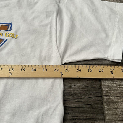 VTG AMERICAN GOLF WHITE CLASSIC GRAPHIC T-SHIRT PROMO SZ XL ART TEE Yesterday's Fits Clothing Fashion Vintage Streetwear Fashion Item