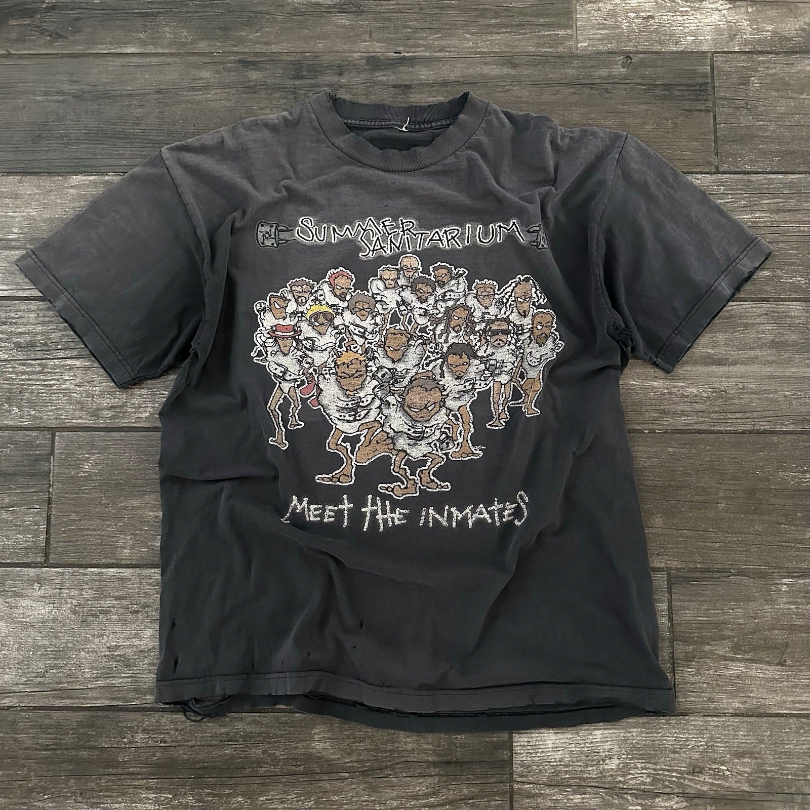 VTG 2000 SUMMER SANITARIUM METALLICA KORN THRASHED DISTRESSED T-SHIRT FADED XL Yesterday's Fits Clothing Fashion Vintage Streetwear Fashion Item
