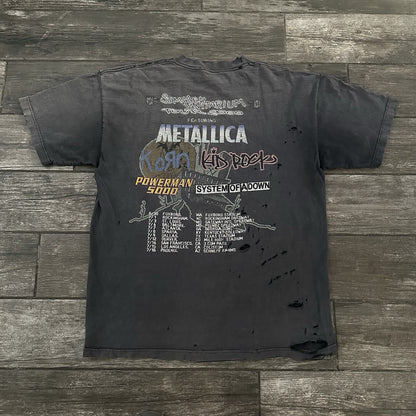 VTG 2000 SUMMER SANITARIUM METALLICA KORN THRASHED DISTRESSED T-SHIRT FADED XL Yesterday's Fits Clothing Fashion Vintage Streetwear Fashion Item