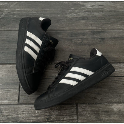 ADIDAS GRAND COURT 2.0 BLACK WHITE SZ 10 NO BOX MEN SNEAKERS AJR0546
