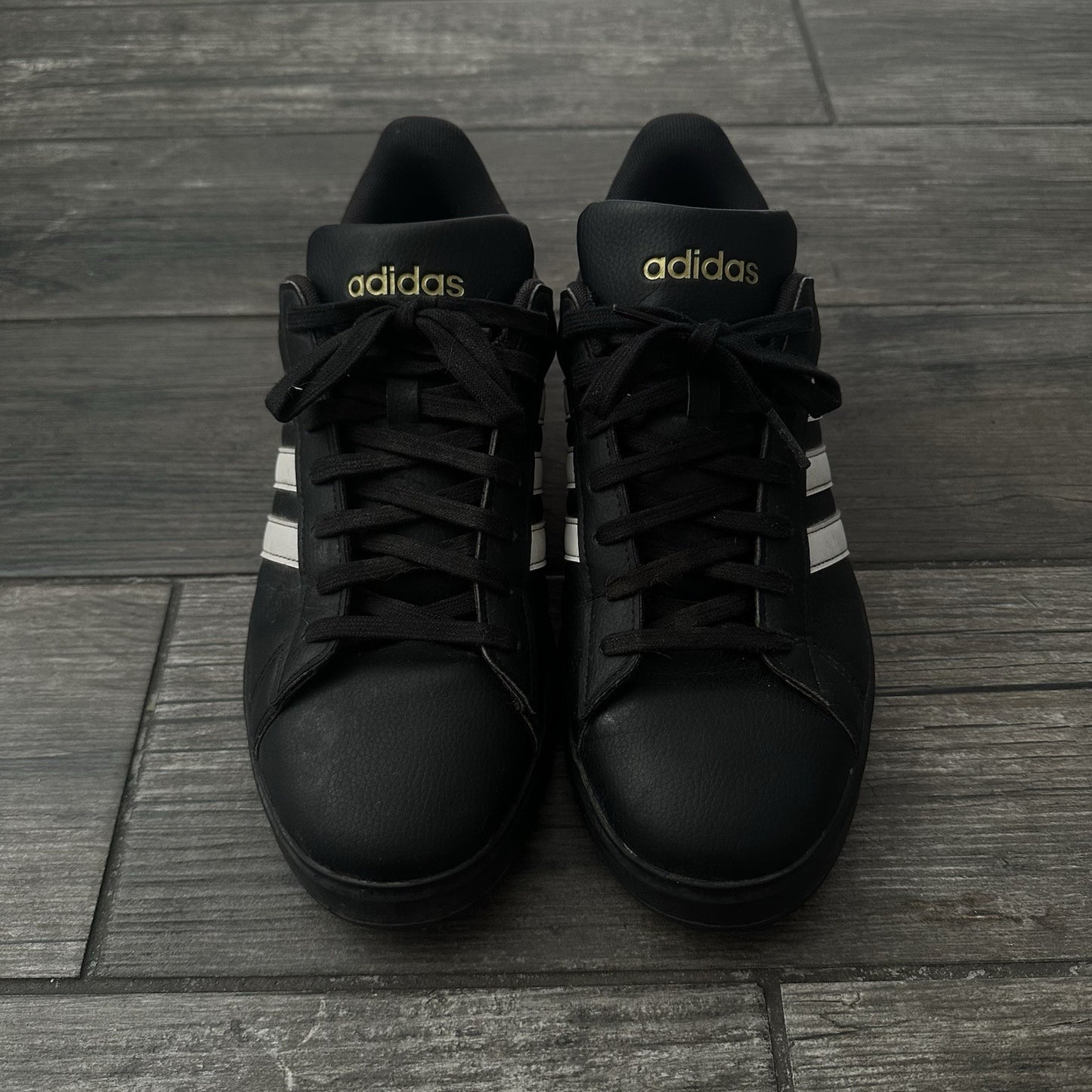 ADIDAS GRAND COURT 2.0 BLACK WHITE SZ 10 NO BOX MEN SNEAKERS AJR0546