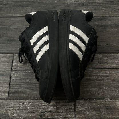 ADIDAS GRAND COURT 2.0 BLACK WHITE SZ 10 NO BOX MEN SNEAKERS AJR0546