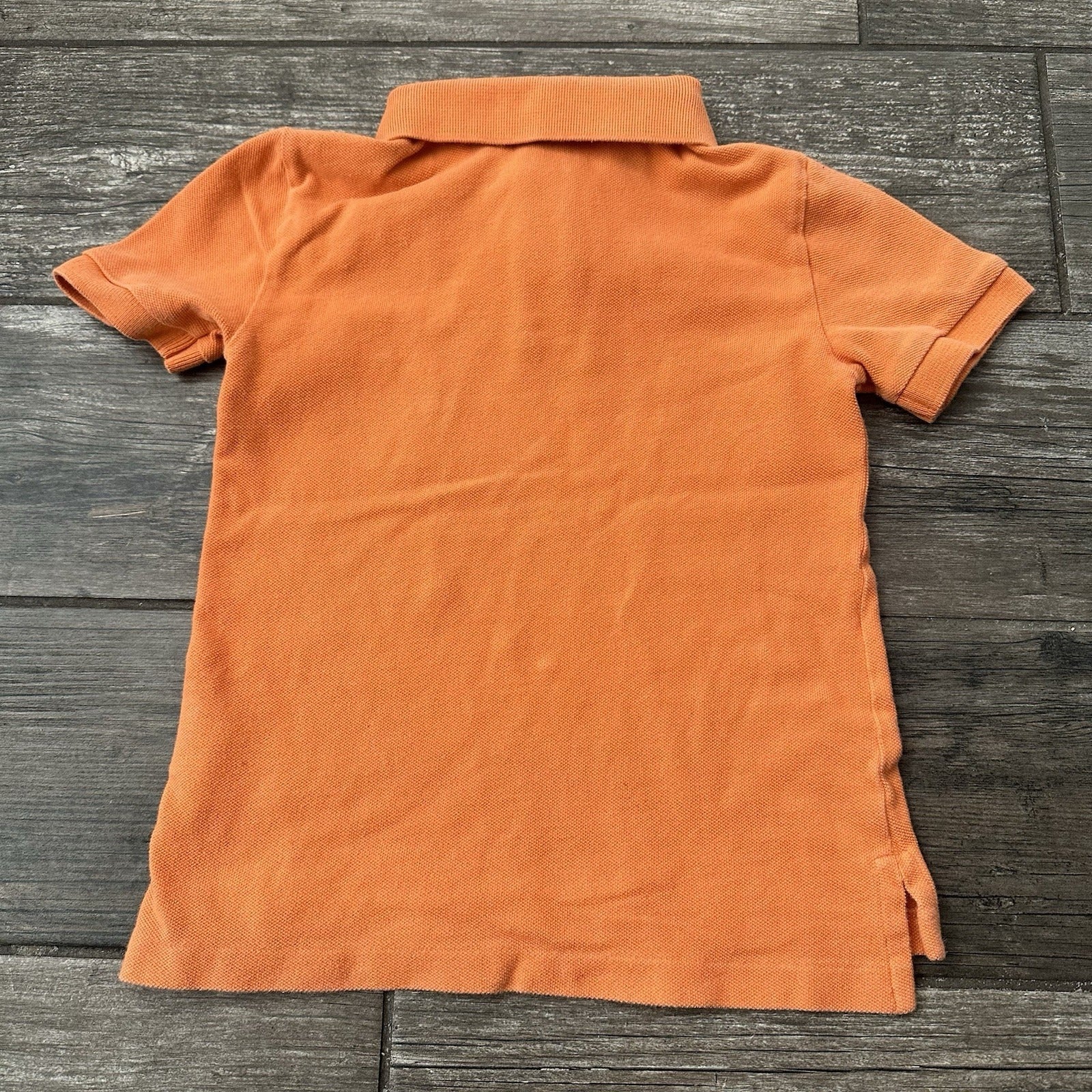 POLO RALPH LAUREN ORANGE FISH COLLARD SHIRT YOUTH KIDS SZ 5 1/4 BUTTON Yesterday's Fits Clothing Fashion Vintage Streetwear Fashion Item
