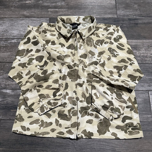 NWT $120 THE NORTH FACE EASY PACKABLE CAMO WINDBREAKER JACKET TAN SZ L COACHES Yesterday's Fits Clothing Fashion Vintage Streetwear Fashion Item