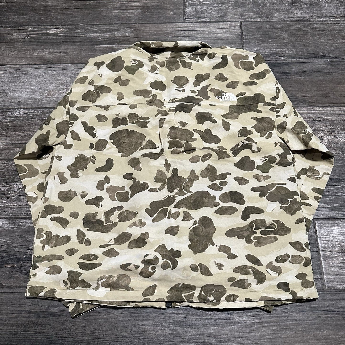 NWT $120 THE NORTH FACE EASY PACKABLE CAMO WINDBREAKER JACKET TAN SZ L COACHES Yesterday's Fits Clothing Fashion Vintage Streetwear Fashion Item