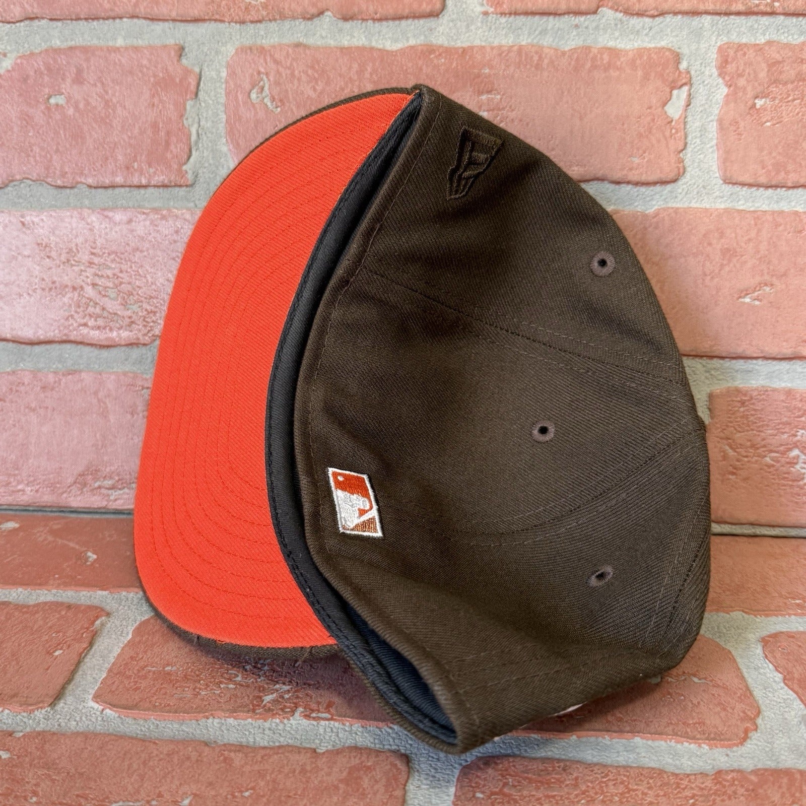 NEW ERA NEW YORK METS 40TH SEASON PATCH BROWN FITTED BASEBALL HAT 6 7/8 ORANGE Yesterday's Fits Clothing Fashion Vintage Streetwear Fashion Item