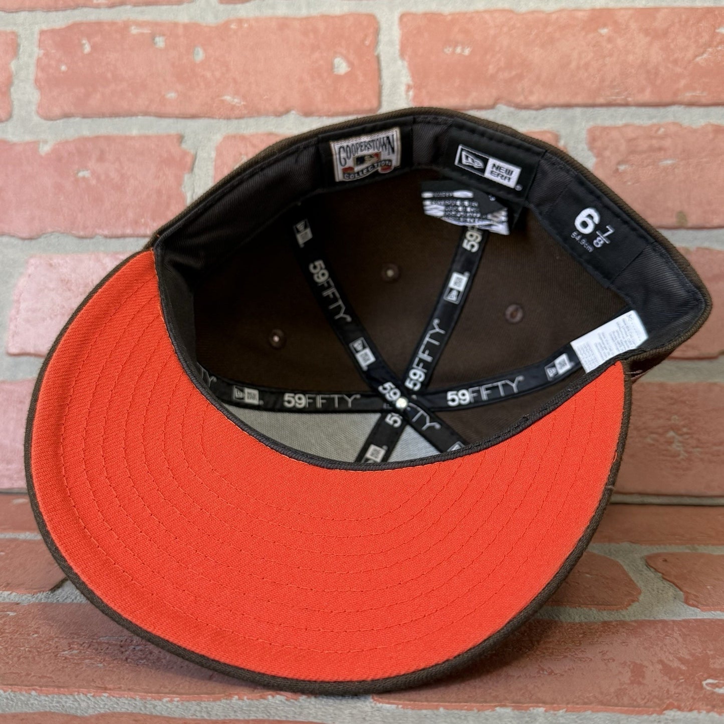NEW ERA NEW YORK METS 40TH SEASON PATCH BROWN FITTED BASEBALL HAT 6 7/8 ORANGE Yesterday's Fits Clothing Fashion Vintage Streetwear Fashion Item