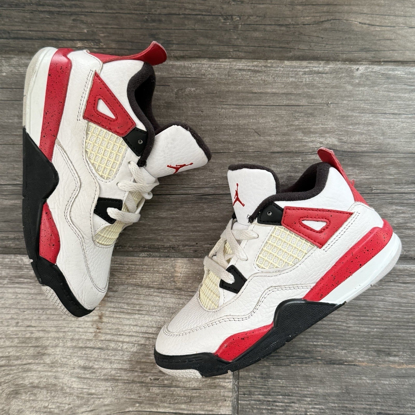 AIR JORDAN 4 AJ4 RETRO RED CEMENT BQ7670-161 WHITE BLACK SZ 10C TD NO BOX Yesterday's Fits Clothing Fashion Vintage Streetwear Fashion Item