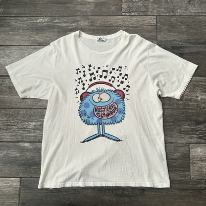HYSTERIC GLAMOUR KEVIN LYONS CARTOON GRAPHIC WHITE T-SHIRT SHORT SLEEVE 2018 XL Yesterday's Fits Clothing Fashion Vintage Streetwear Fashion Item