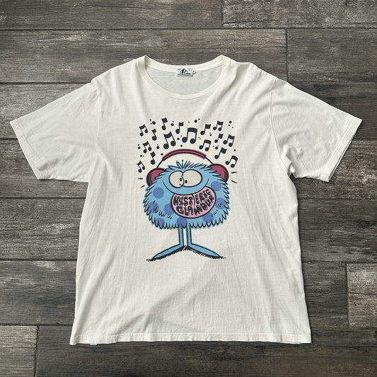 HYSTERIC GLAMOUR KEVIN LYONS CARTOON GRAPHIC WHITE T-SHIRT SHORT SLEEVE 2018 XL Yesterday's Fits Clothing Fashion Vintage Streetwear Fashion Item