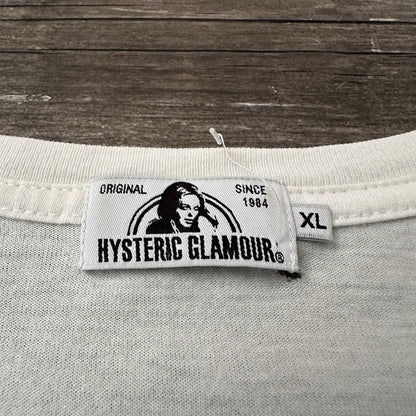 HYSTERIC GLAMOUR KEVIN LYONS CARTOON GRAPHIC WHITE T-SHIRT SHORT SLEEVE 2018 XL Yesterday's Fits Clothing Fashion Vintage Streetwear Fashion Item