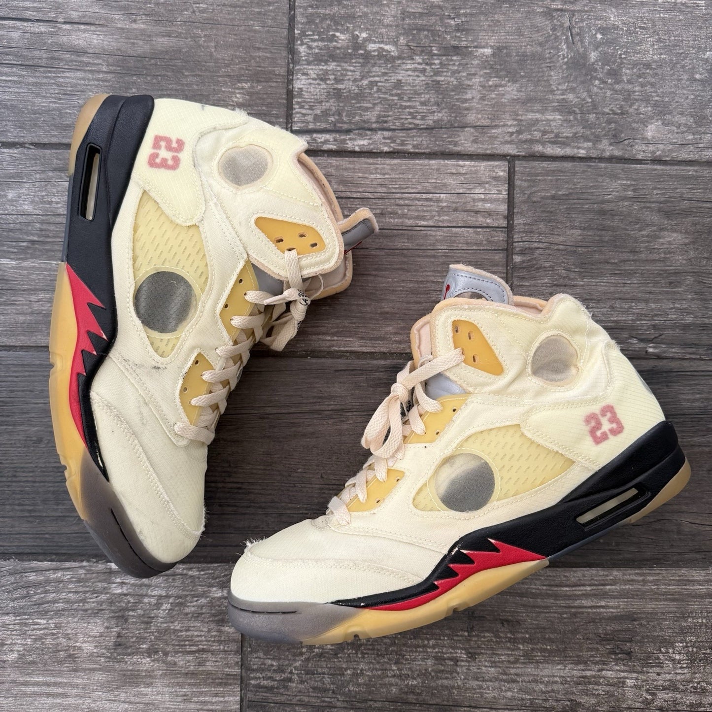 AIR JORDAN 5 AJ5 OFF WHITE SP SAIL DH8565-100 SZ 13 SNEAKERS NO BOX PREOWNED Yesterday's Fits Clothing Fashion Vintage Streetwear Fashion Item