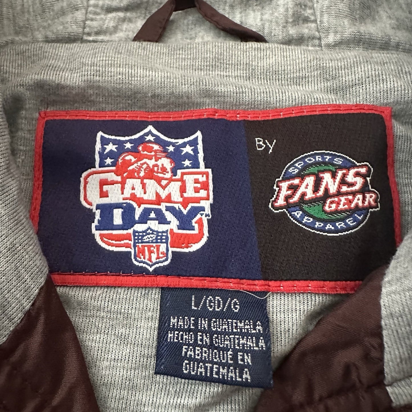 VTG CLEVELAND BROWNS WINDBREAKER WARM UP FOOTBALL NFL JACKET SZ L GAME DAY Yesterday's Fits Clothing Fashion Vintage Streetwear Fashion Item