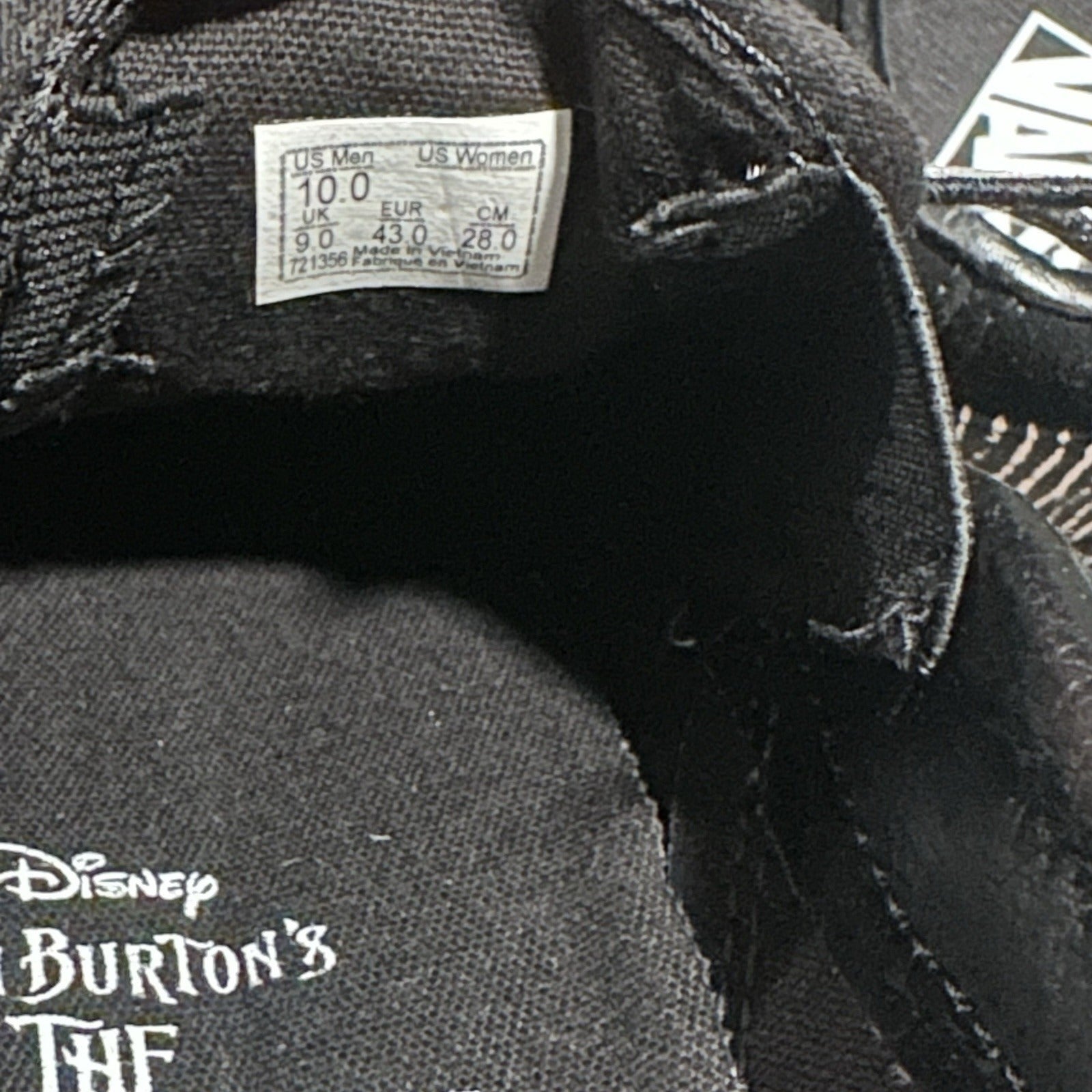 NEW VANS DISNEY NIGHTMARE BEFORE CHRISTMAS JACK SKELLINGTON SLIP ON SZ 10 NO BOX Yesterday's Fits Clothing Fashion Vintage Streetwear Fashion Item