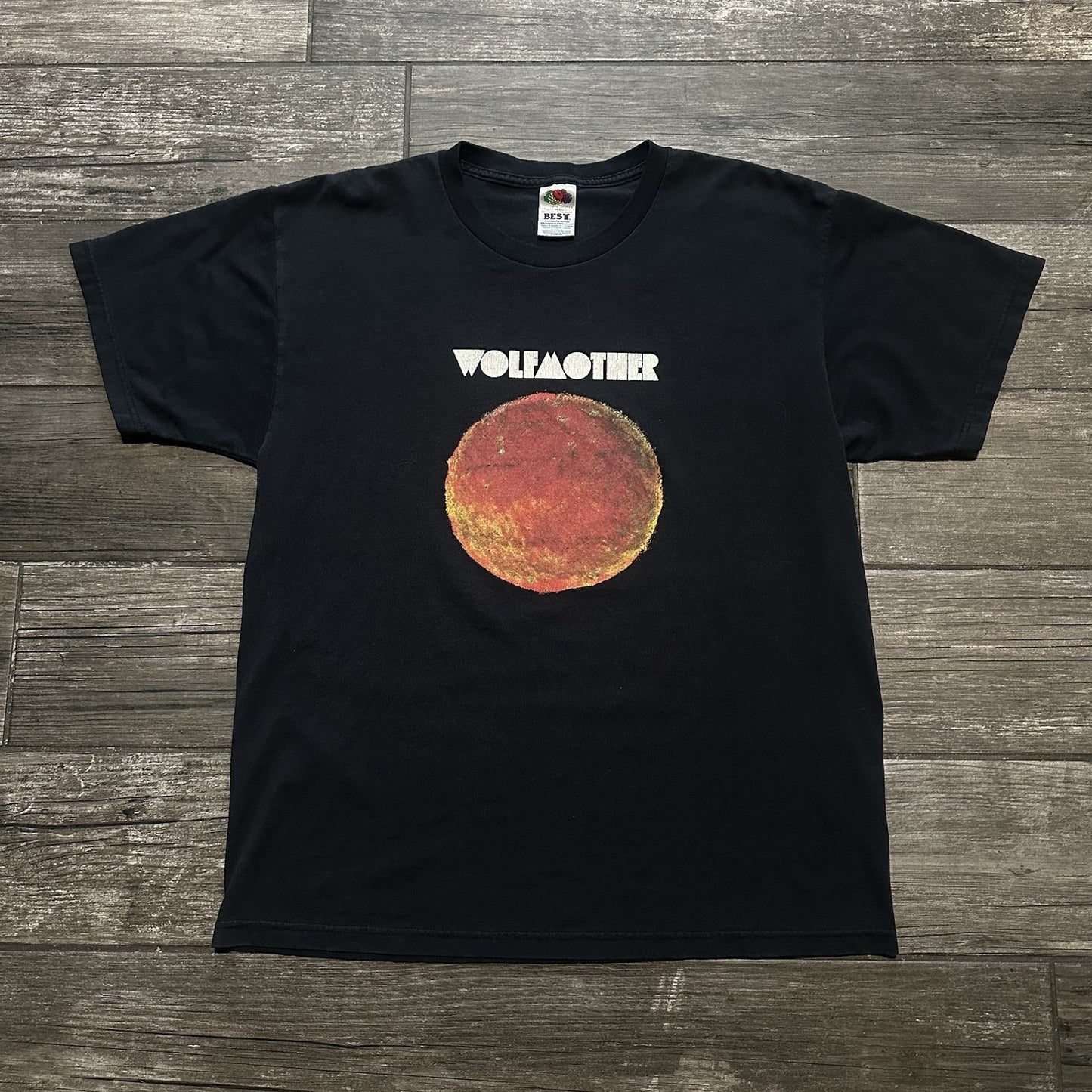 Y2K 2006 WOLFMOTHER DIMENSIONS BLACK TOUR CONCERT PROMO T-SHIRT SZ L Yesterday's Fits Clothing Fashion Vintage Streetwear Fashion Item