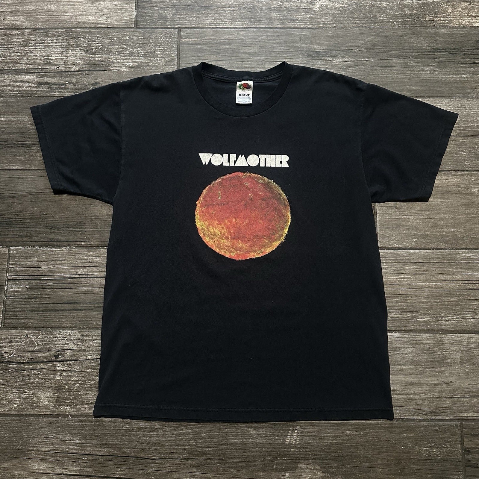 Y2K 2006 WOLFMOTHER DIMENSIONS BLACK TOUR CONCERT PROMO T-SHIRT SZ L Yesterday's Fits Clothing Fashion Vintage Streetwear Fashion Item