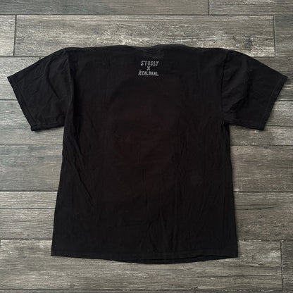 STUSSY REAL DEAL COMIX MAGAZINE COMIC GRAPHIC T-SHIRT BLACK TEE SZ XL Yesterday's Fits Clothing Fashion Vintage Streetwear Fashion Item