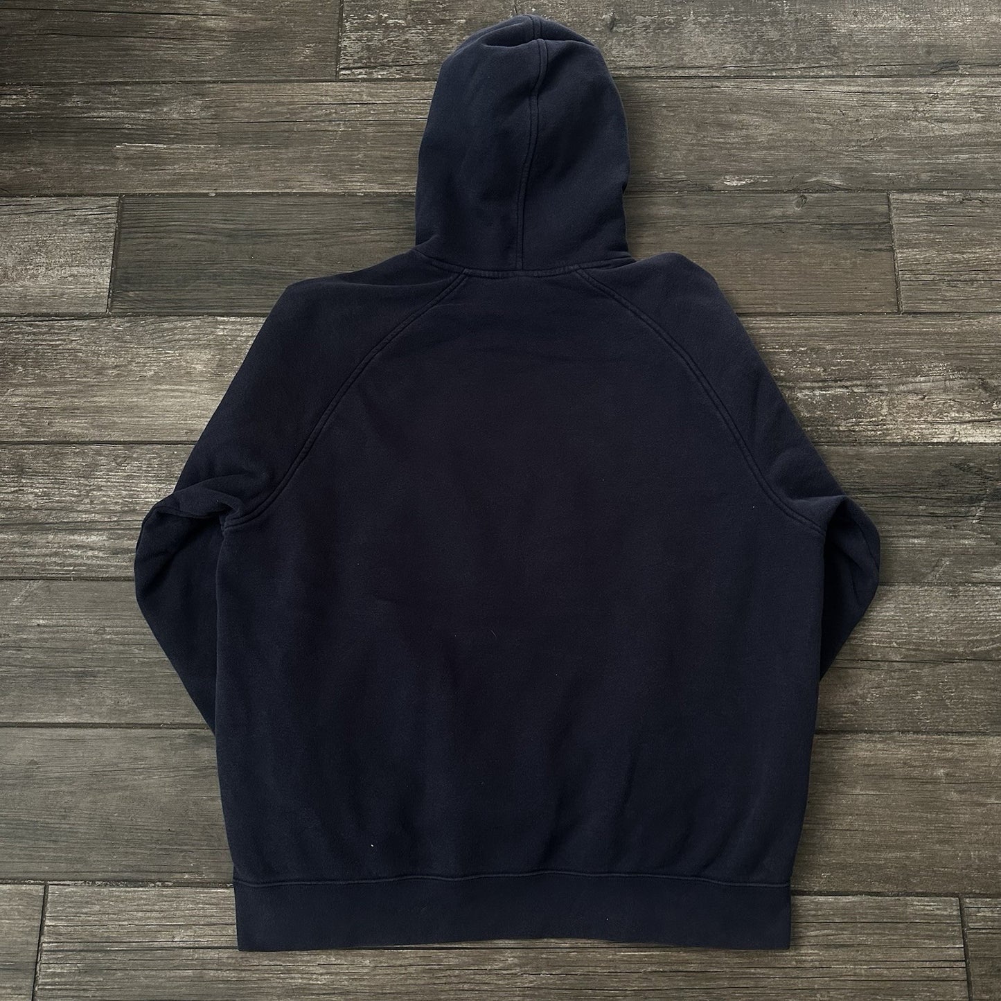 Y2K NIKE CENTER SWOOSH BIG LOGO HOODIE NAVY BLUE SWEATSHIRT FITS SZ XL FADED Yesterday's Fits Clothing Fashion Vintage Streetwear Fashion Item