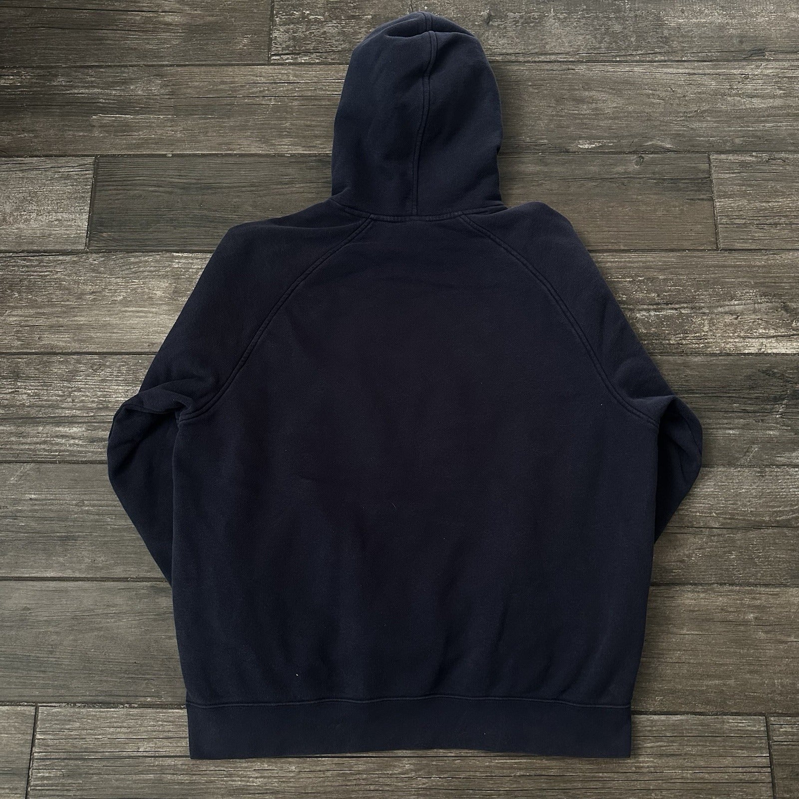 Y2K NIKE CENTER SWOOSH BIG LOGO HOODIE NAVY BLUE SWEATSHIRT FITS SZ XL FADED Yesterday's Fits Clothing Fashion Vintage Streetwear Fashion Item