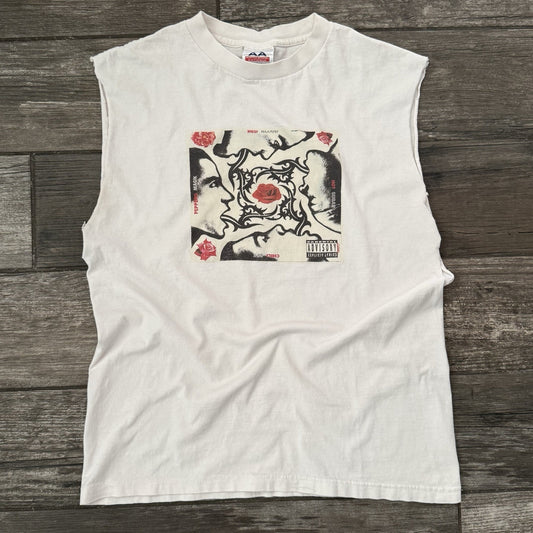 VTG RHCP RED HOT CHILI PEPPERS BLOOD SUGAR SEX MAGIK WHITE SLEEVELESS SHIRT M Yesterday's Fits Clothing Fashion Vintage Streetwear Fashion Item