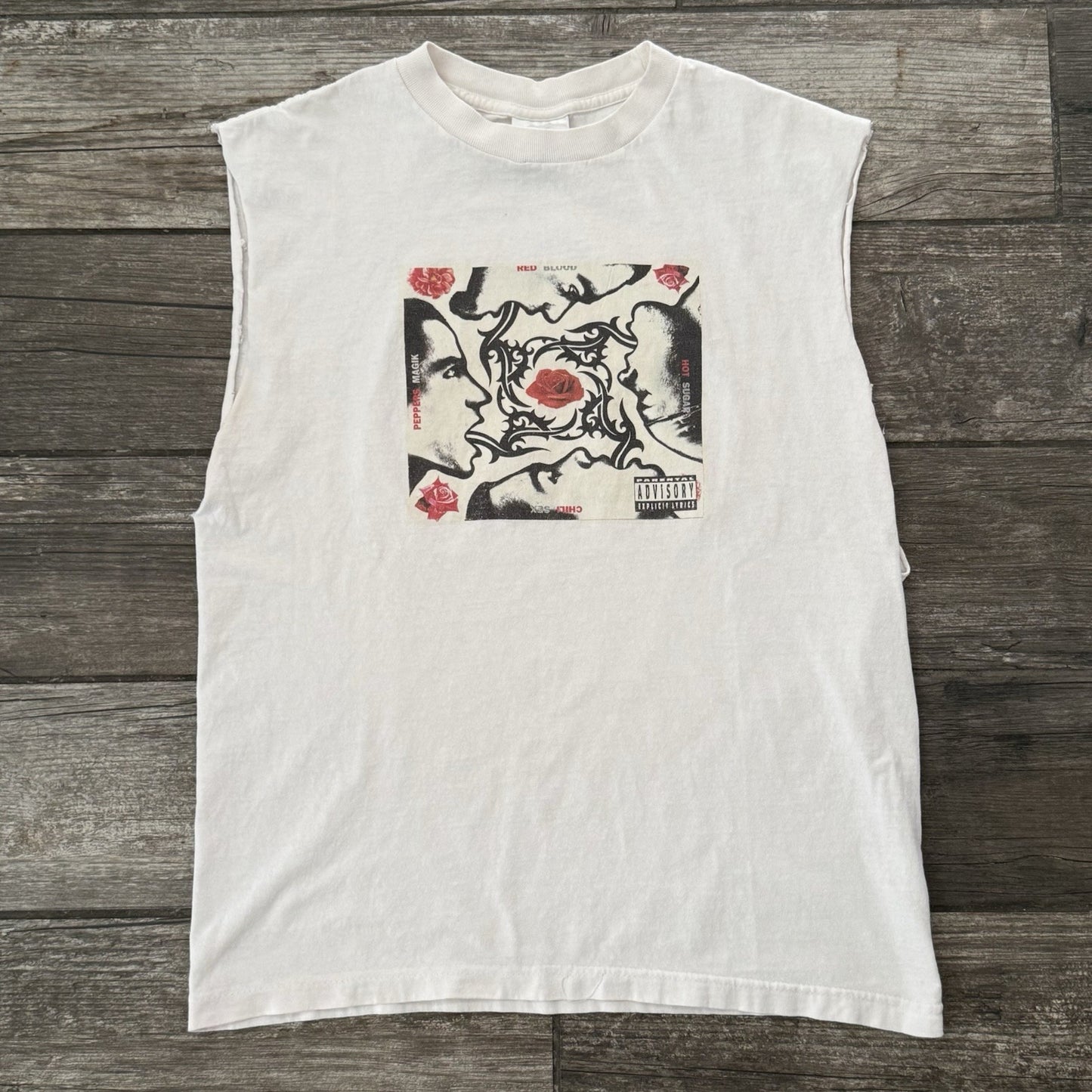 VTG RHCP RED HOT CHILI PEPPERS BLOOD SUGAR SEX MAGIK WHITE SLEEVELESS SHIRT M Yesterday's Fits Clothing Fashion Vintage Streetwear Fashion Item