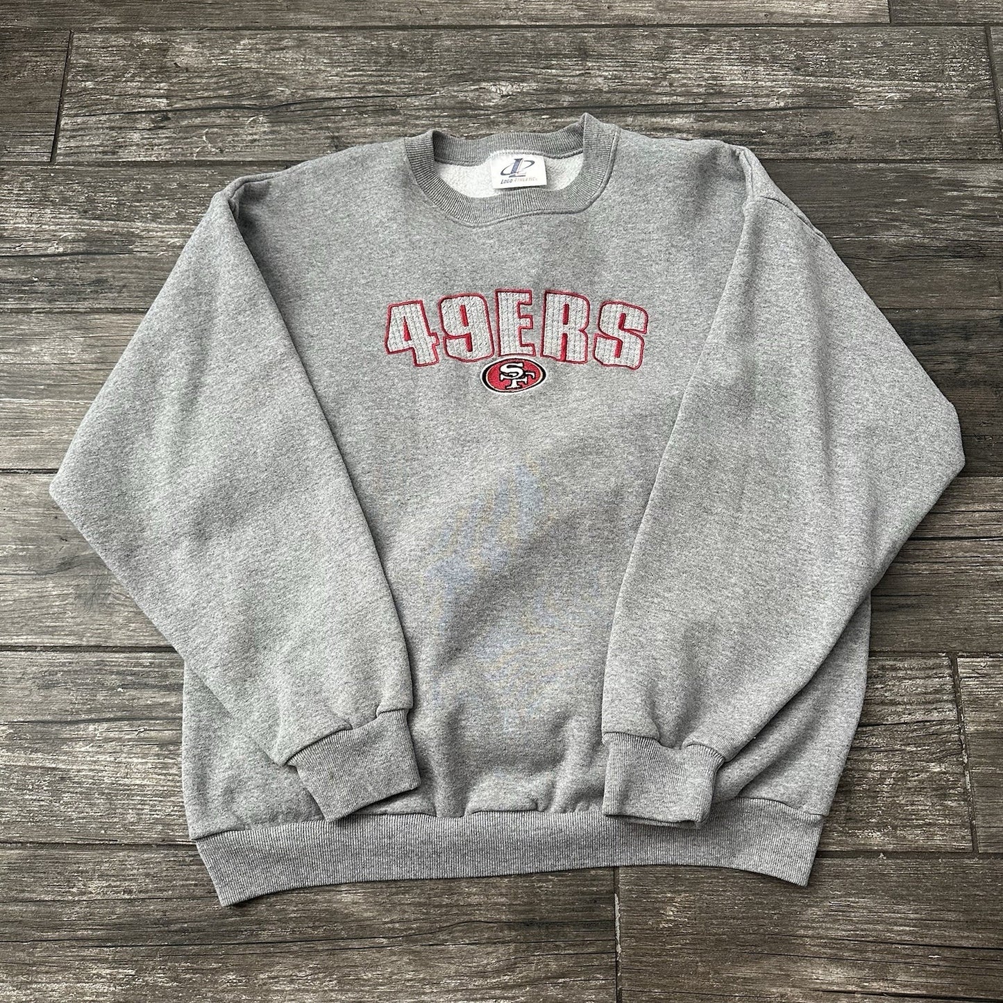 VTG LOGO ATHLETIC SAN FRANCISCO 49ERS GREY SWEATSHIRT FOOTBALL SZ L
