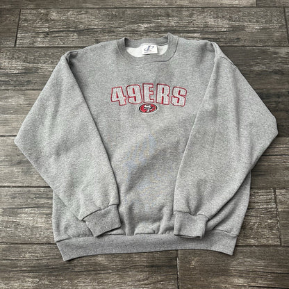 VTG LOGO ATHLETIC SAN FRANCISCO 49ERS GREY SWEATSHIRT FOOTBALL SZ L