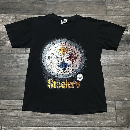VTG 90s LEE SPORT PITTSBURGH STEELERS RAIN SHIELD T-SHIRT BLACK SZ M FOOTBALL Yesterday's Fits Clothing Fashion Vintage Streetwear Fashion Item