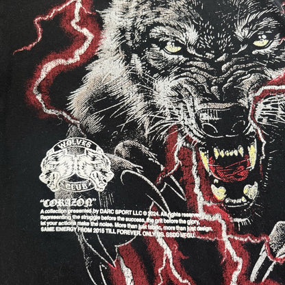 DARC SPORT WOLVES AMERICAN THUNDER BLACK RED LIGHTNING T-SHIRT MEN'S M /2000 Yesterday's Fits Clothing Fashion Vintage Streetwear Fashion Item